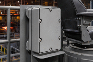 IP31 lateral box enclosure on industrial operator seat - Trunsin