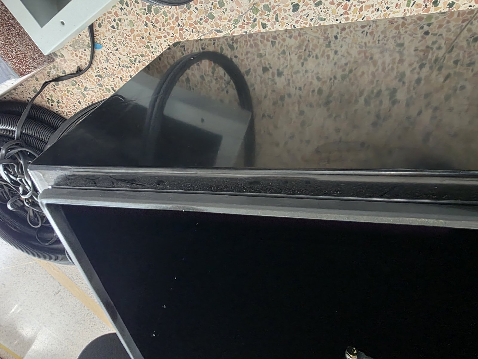 Operator Seat Upgrade: From Punch List to CE-Ready Control Console 3 Gasket sealing detail on lateral electrical enclosure — industrial operator seat upgrade