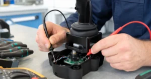 Dual Hall redundant sensor mismatch diagnostic on industrial joystick